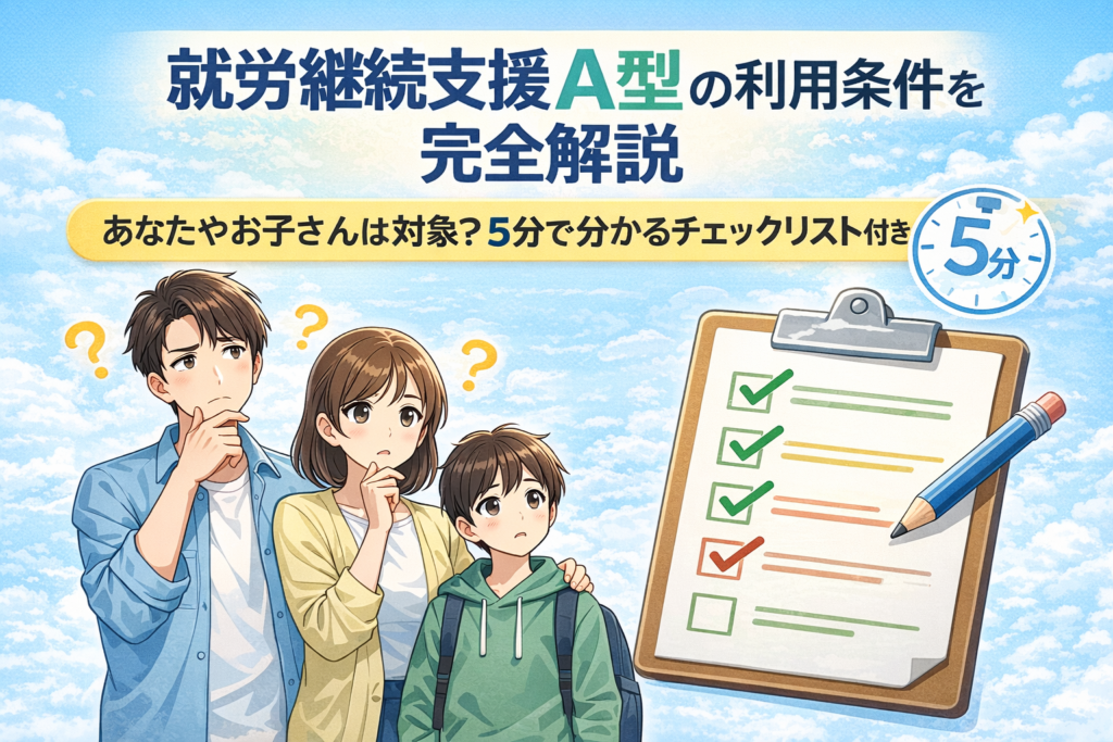 就労継続支援A型の利用条件を完全解説